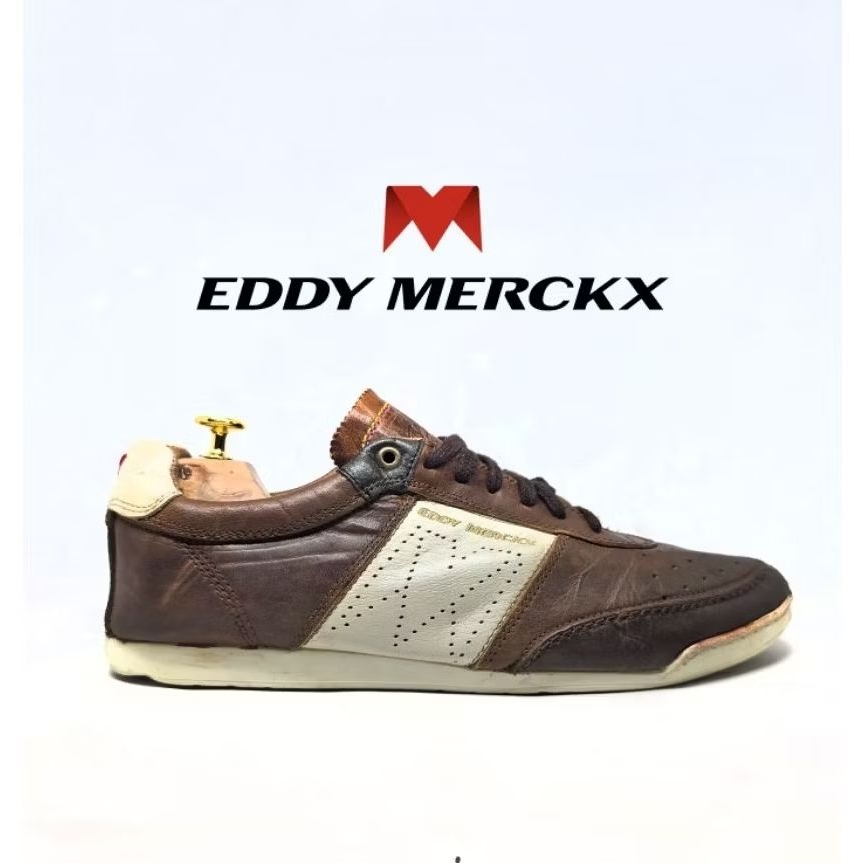 Size 46 | EDDY MERCKX Sepatu Kasual Kulit Made Portugal Pria Langka Rare