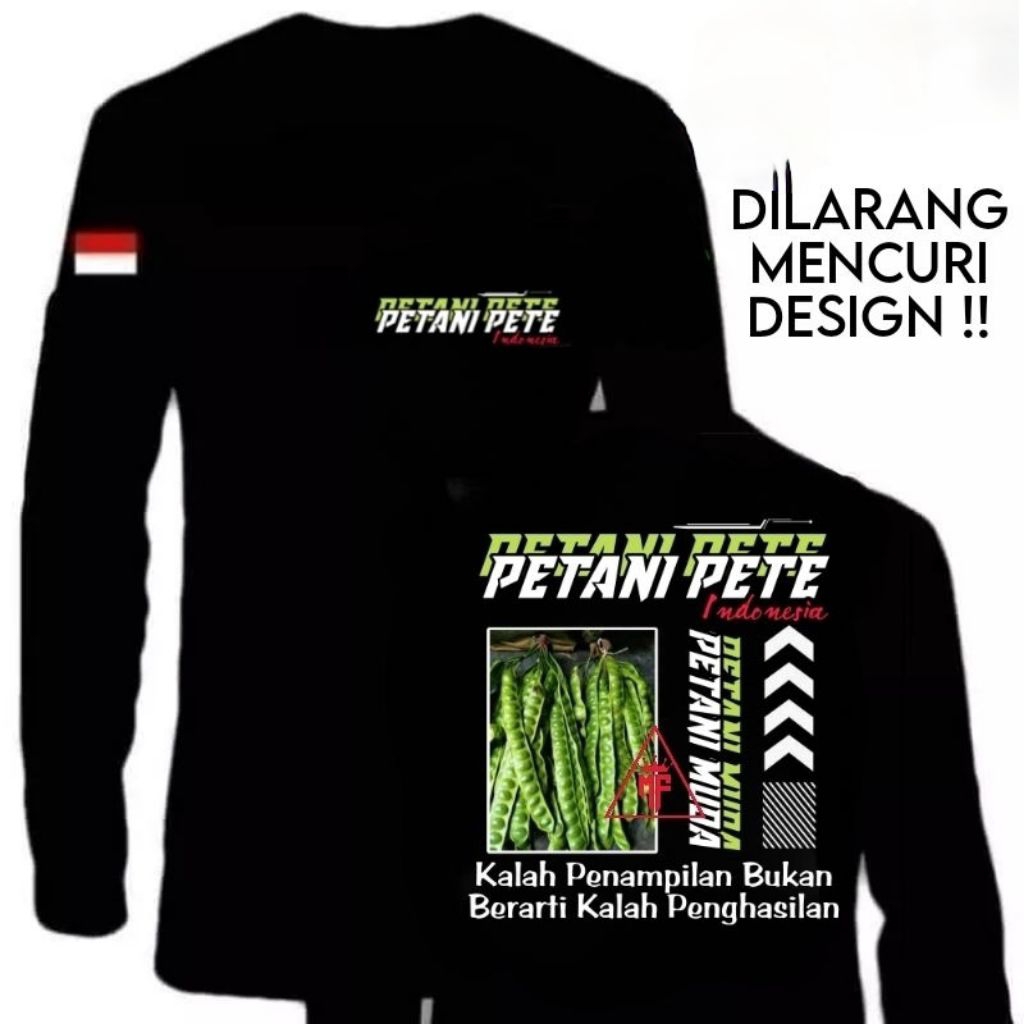 KAOS TSHIRT LENGAN PANJANG PETANI PETE//KAOS PETANI MUDA
