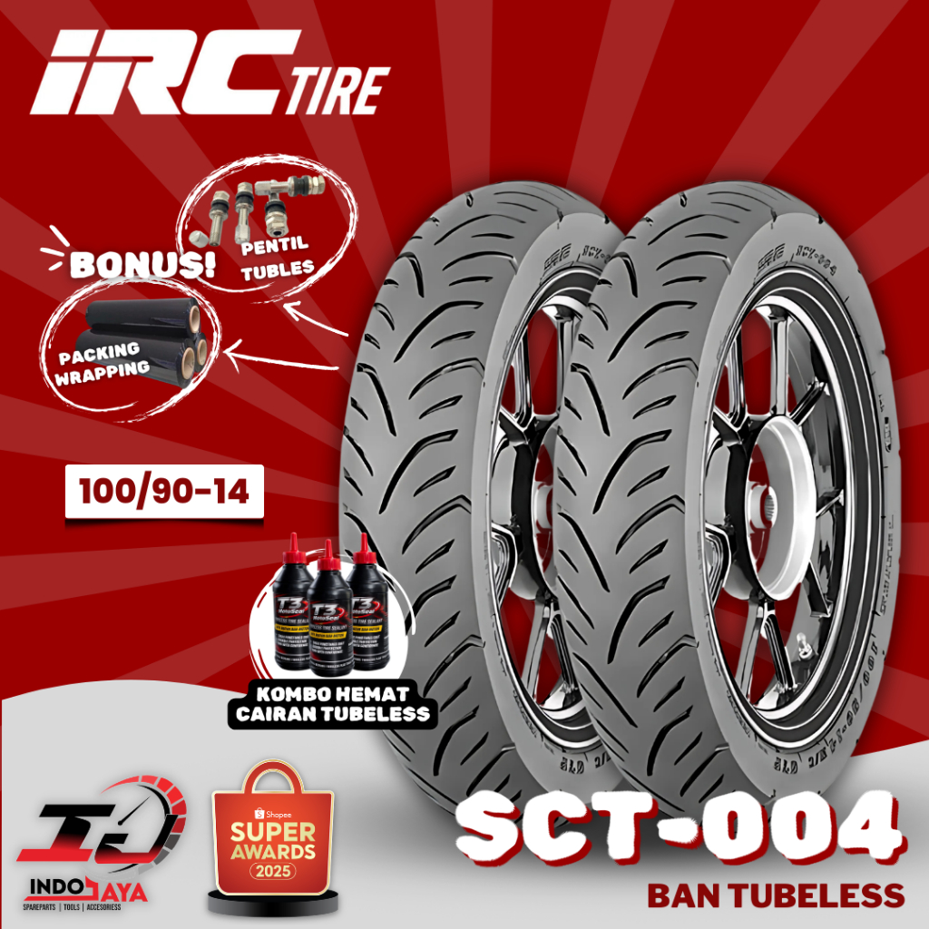 [READY COD] BAN LUAR TUBELESS IRC SCT-004 (100/90-14) UNTUK MOTOR LEXI / PCX / AEROX / VARIO 150 / B