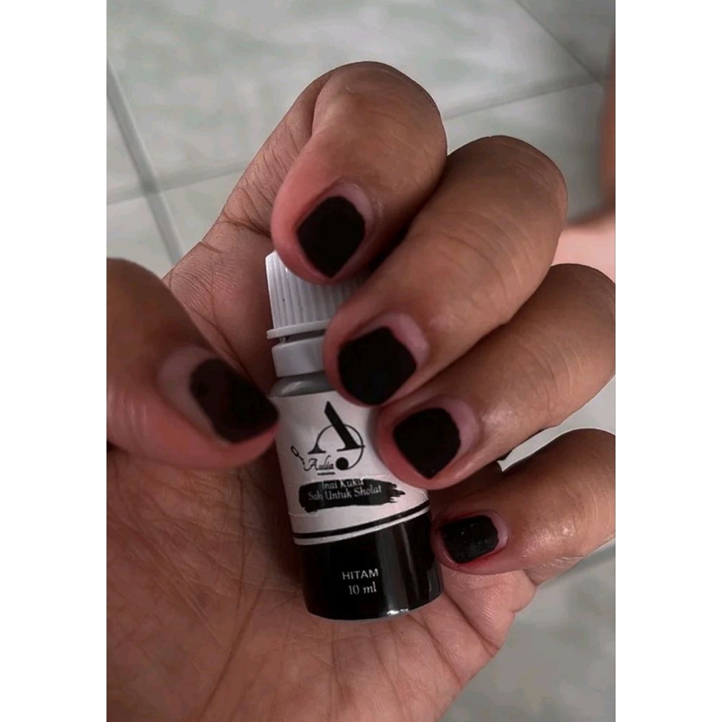 Aulia Henna Hitam 8ml Pewarna Kuku Muslimah Halal Sah  Untuk Sholat