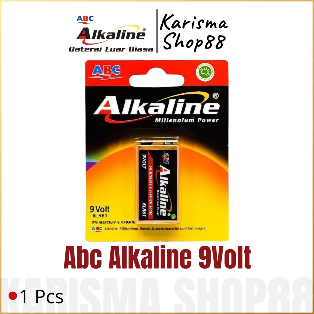 Batre ABC Alkaline 9 volt / baterai / battery / batu abc / Batre Kotak Alkalin Original