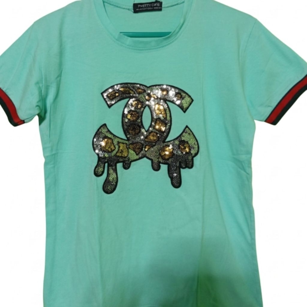 Kaos Anak Perempuan Hijau Tosca