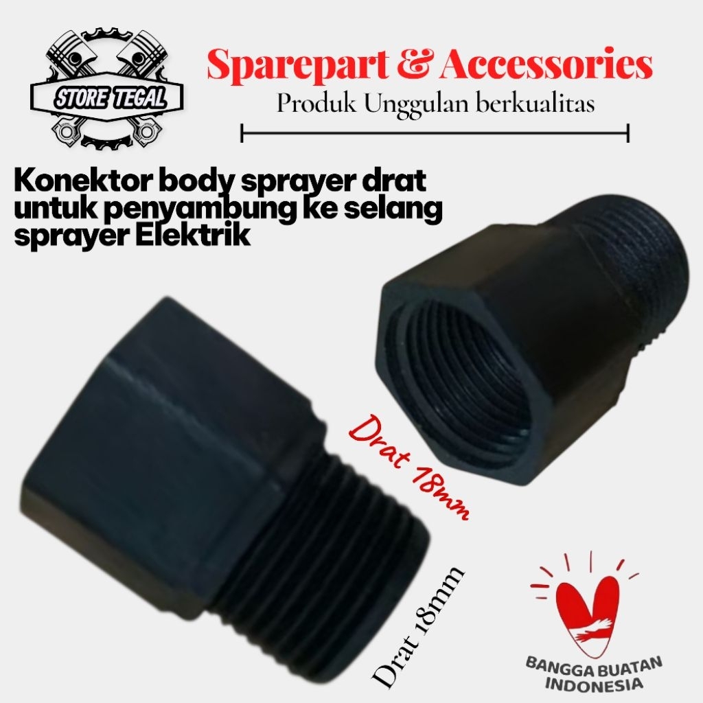 Sambungan drat dinamo ke selang sprayer elektrik / konektor body sprayer / Drat dinamo Sprayer Elekt