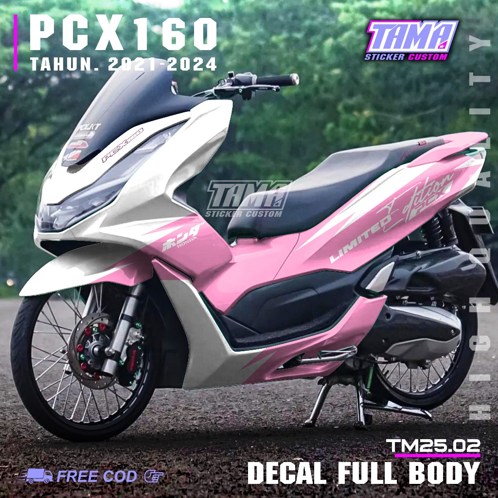 Sticker Decal Full Body Motor Honda Pcx 160 Lama Abs Cbs Tahun 2021 2022 2023 2024 Sticker Full Body