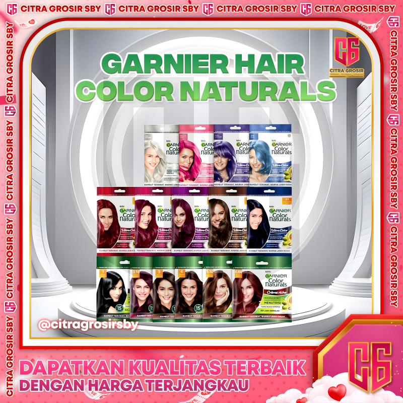 Garnier Color Naturals Pewarna Rambut || Garnier Hair Colour Natural Color Pewarna Rambut SACHET