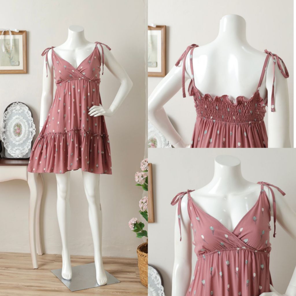 HAURA MOZZA DRESS SEXY DRESS LD 105CM NIGHT DRESS DASTER PENDEK RAYON MURAH