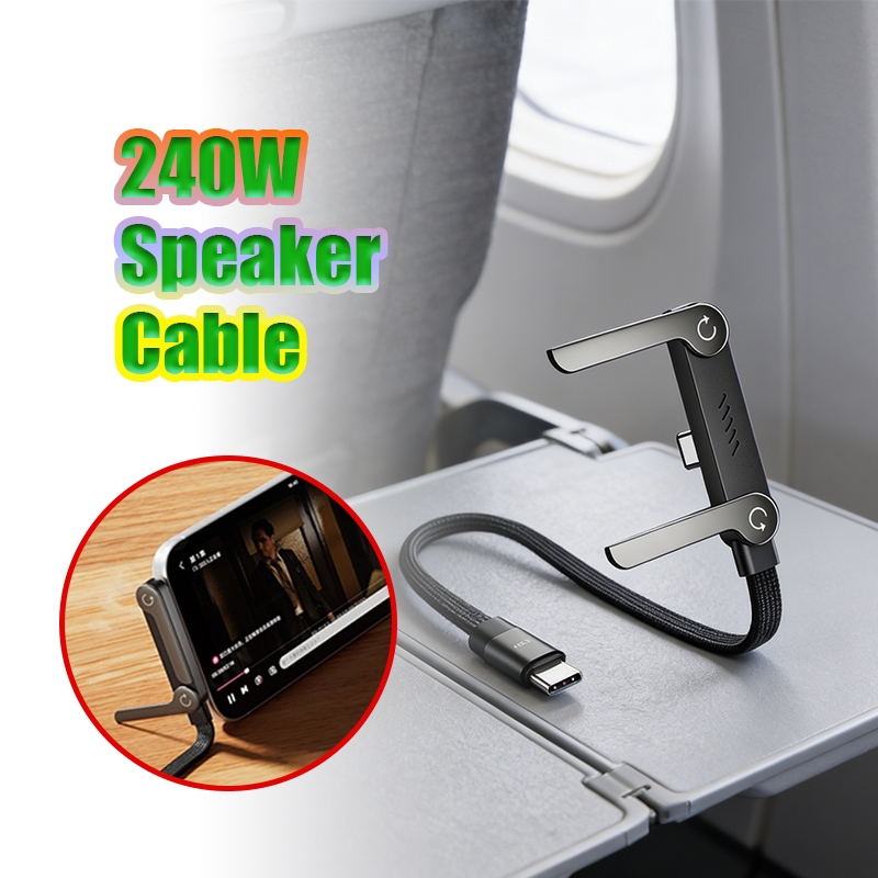 [Siku 90°] Kabel data type c gaming / kabel data type c fast charging dengan Dudukan / 2-in-1 240W K