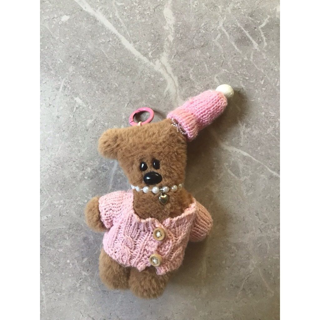 Bag Charm Teddy Bear Pink