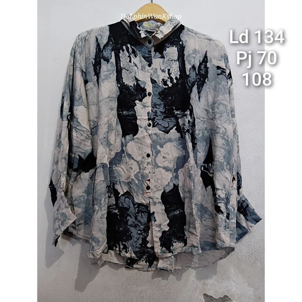 Kemeja wanita Jumbo ld 110, 120, 130, 140, 150, 160 Preloved
