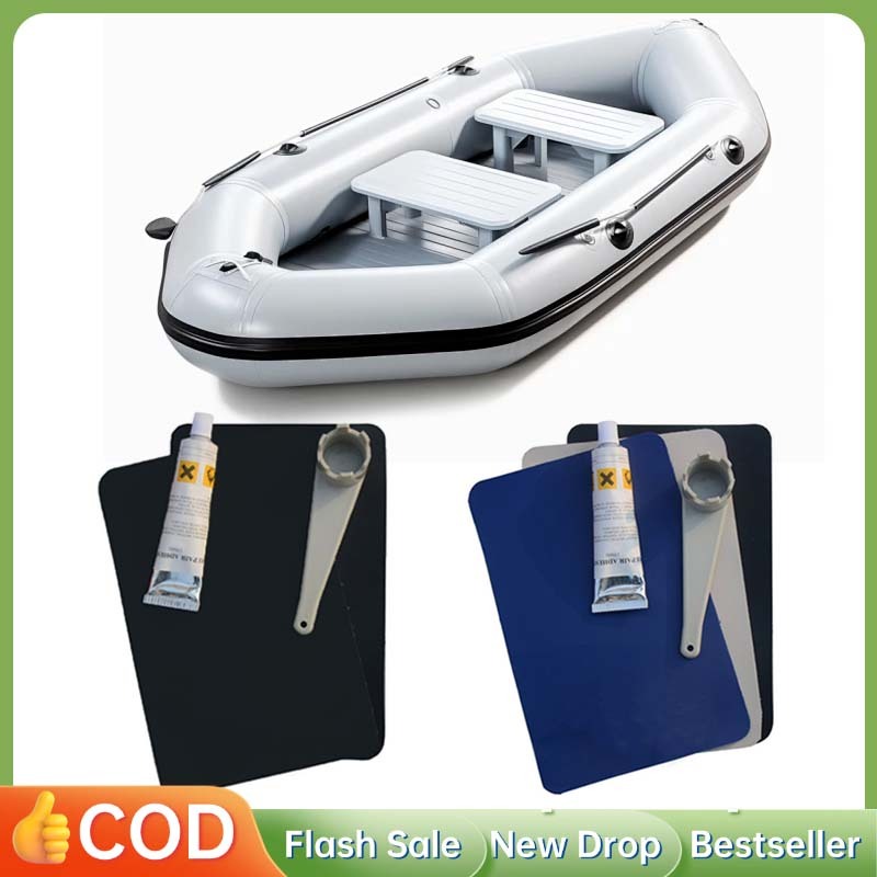 3PCS Rubber Boat Patching Glue Kit PVC 12.5*18.5cm Lem Perahu Lem Buat Perahu Kit Lem Penambal Untuk