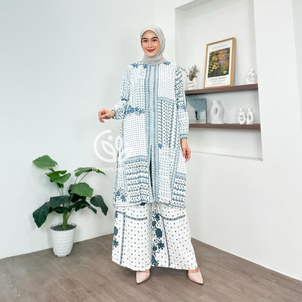 Ready Stok Grosir Klamby || ONE SET TUNIK ADHA REMPEL || Busui Bumil Friendly