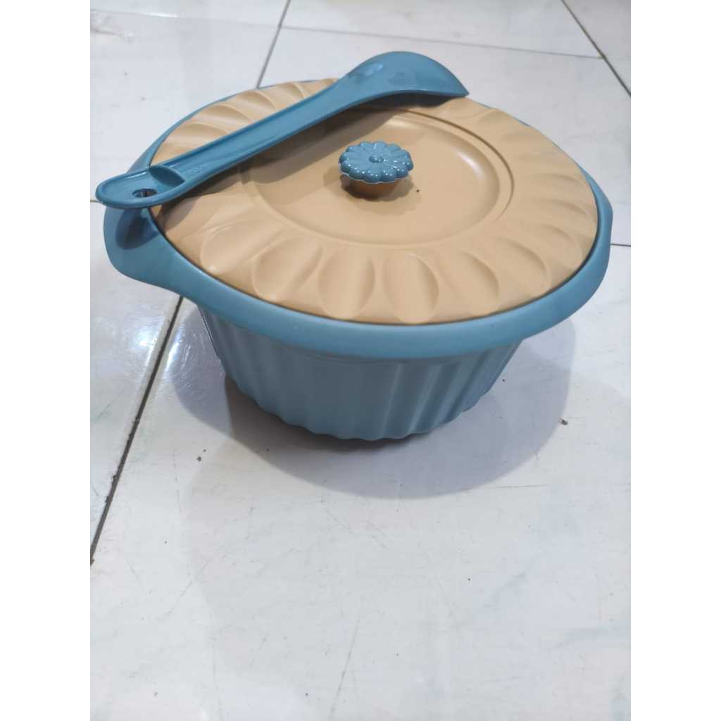 Baskom Prasmanan Tempat Lauk / Wadah Makan Dengan Tutup + Sendok / Loyang Ikan Sayur Kekinian
