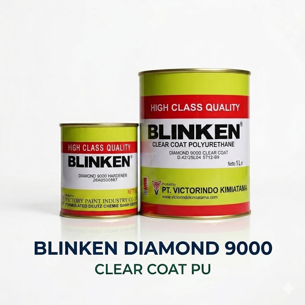 Clear Coat BLINKEN DIAMOND 9000, Clear PU cocok untuk Varnish Mobil Dan Motor