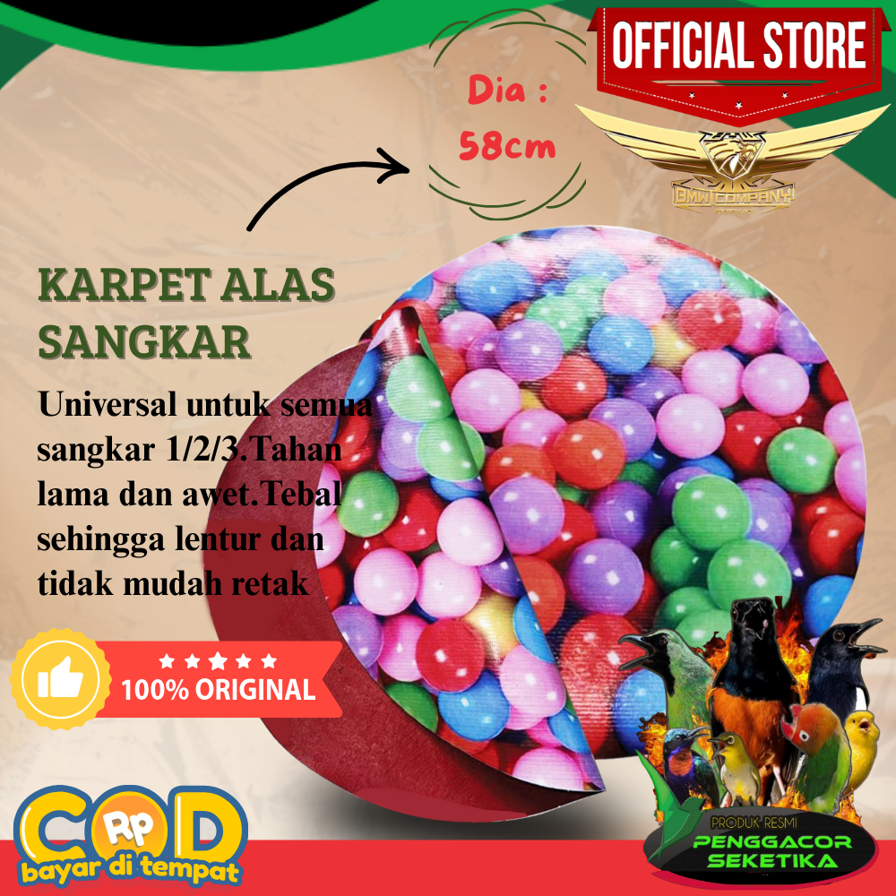 Karpet jebakan tebal Alas Bola murai kacer cucak ijo semua ukuran Sangkar Burung Universal 1/2/3