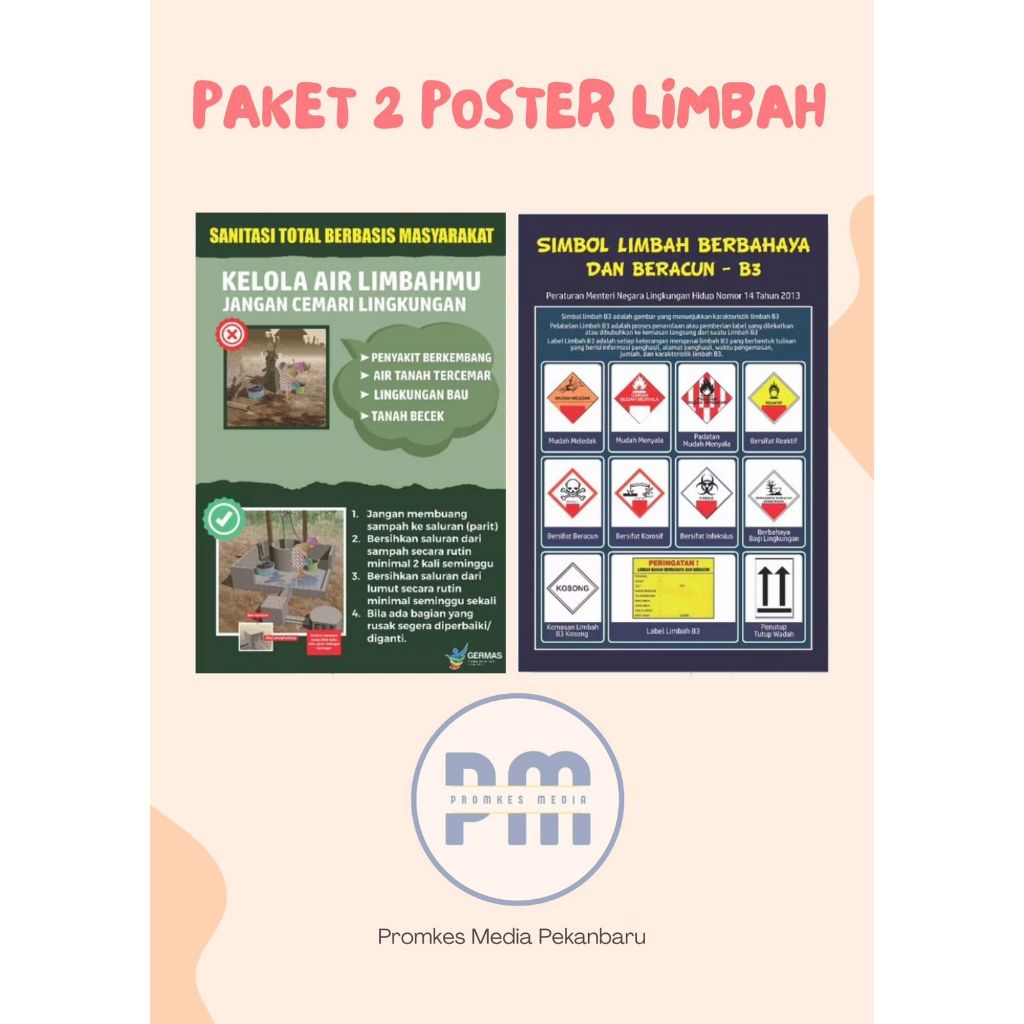 Paket Poster Limbah, Poster Limbah B3, Poster Limbah, Poster Kesehatan