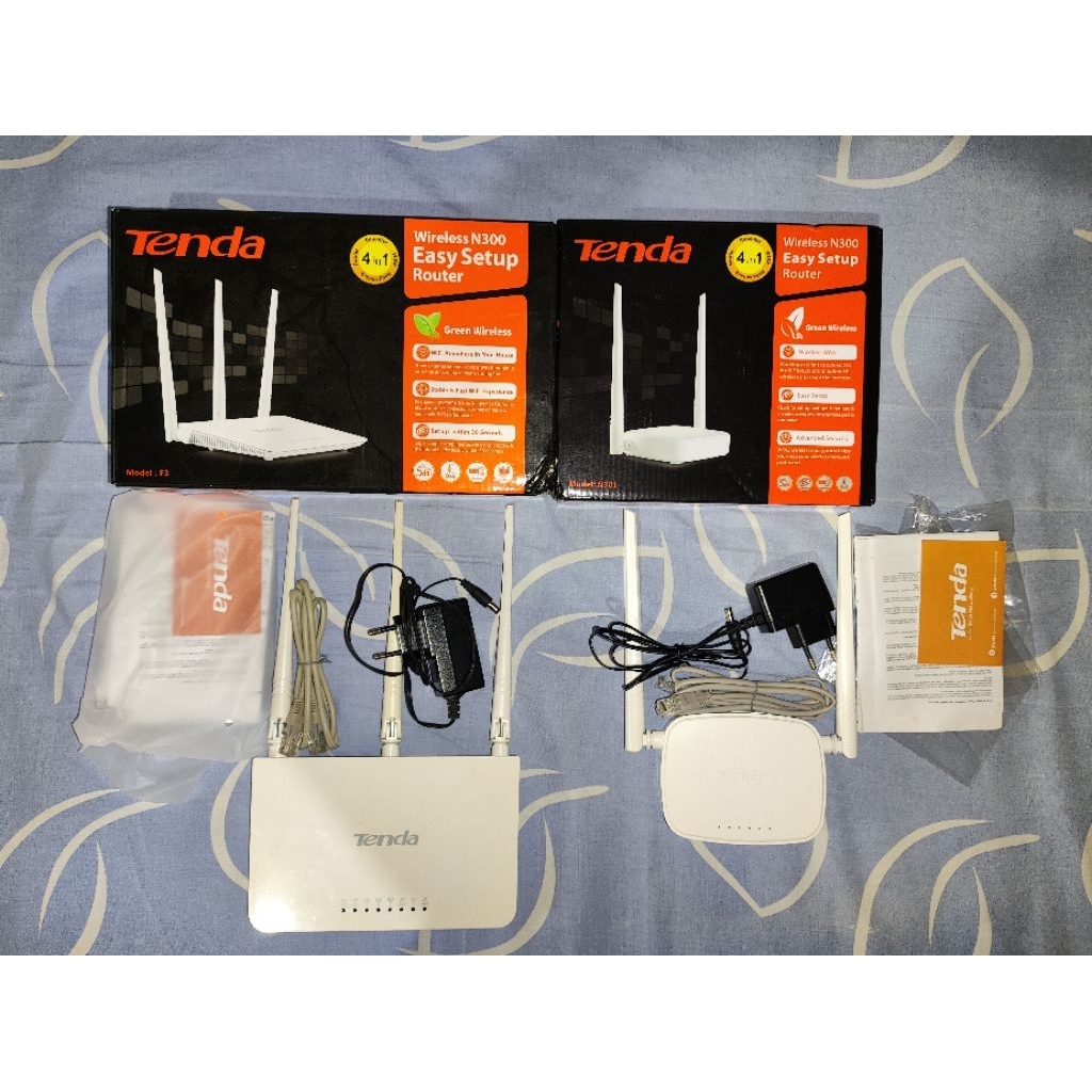 Router Tenda F3 dan N301 Second