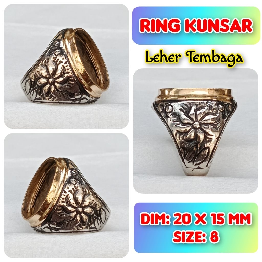 cincin emban batu akik batu permata Leher Tembaga.41
