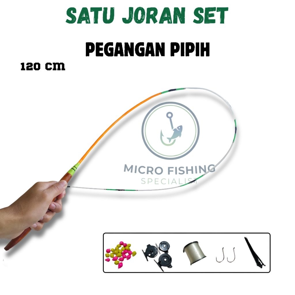 Joran Set putih 120CM Micro Fishing, Lentur Dan Kuat