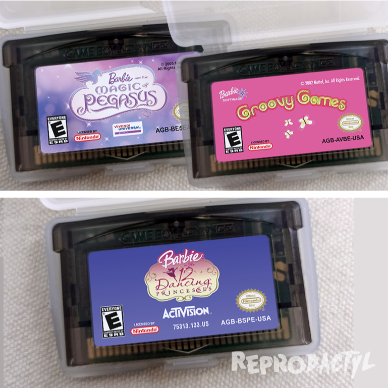 Kaset Game Barbie Groovy Games  in The 12 Dancing Princesses and the Magic of Pegasus Nintendo GameB