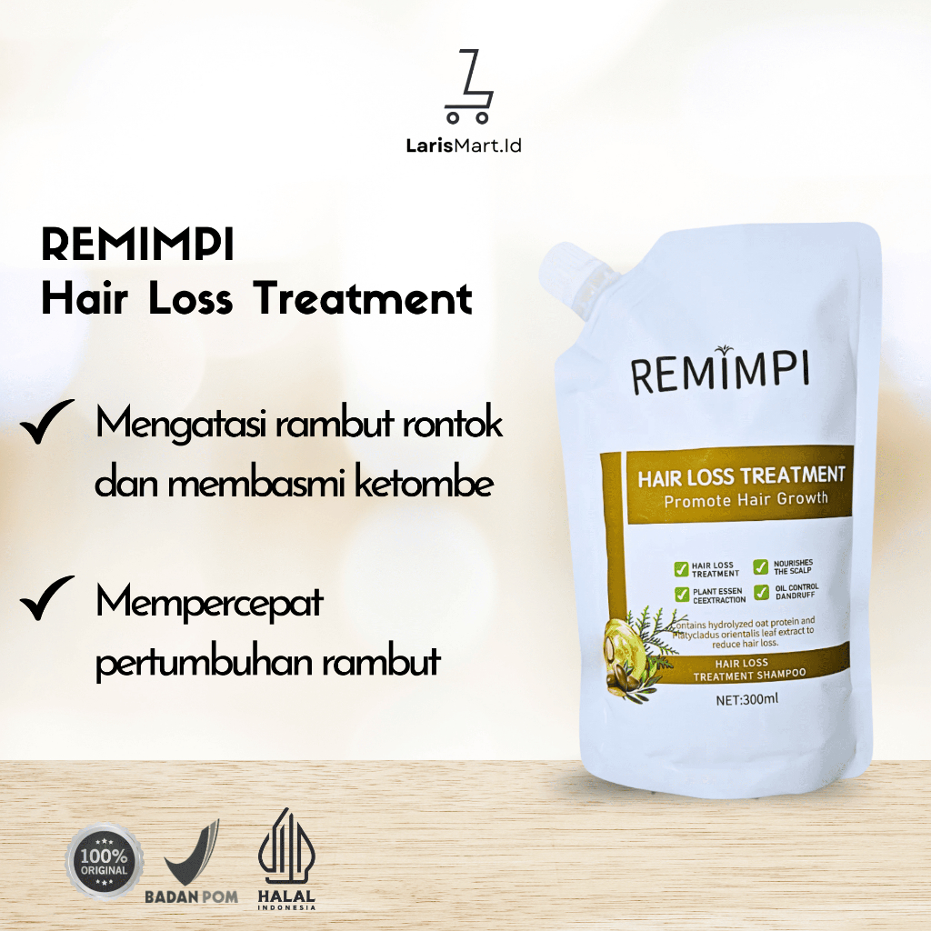 REMIMPI Hair Loss Treatment Shampoo Remimpi Original Penumbuh Rambut Shampo Anti Ketombe