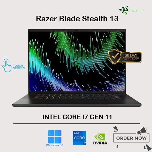 LAPTOP GAMING RAZER BLADE STEALTH 13 / CORE I7 GEN 11 / VGA GTX 1650TI / TOUCHSCREEN