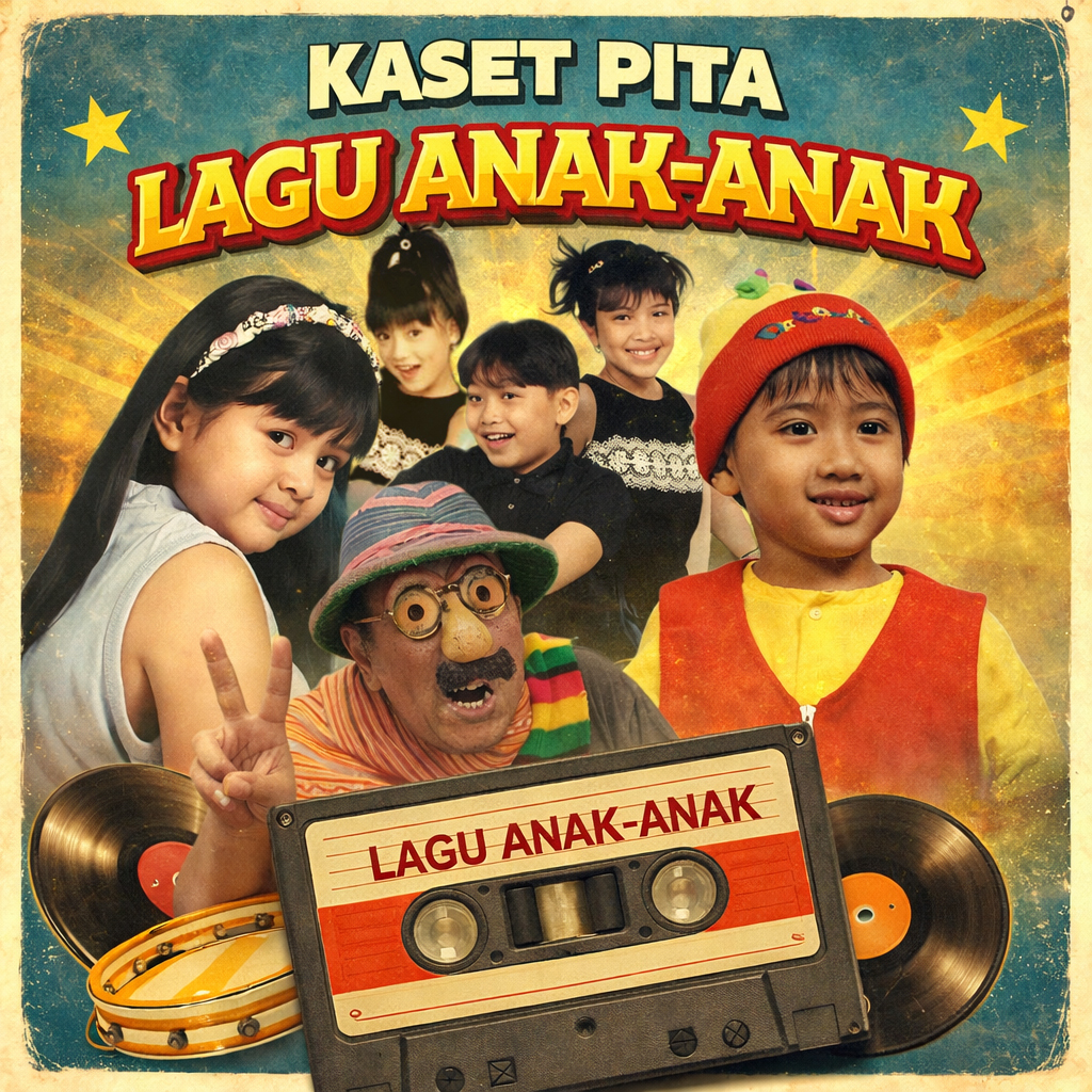 Kaset Pita Lagu Anak-Anak era 80-90an - Kaset Pita Original