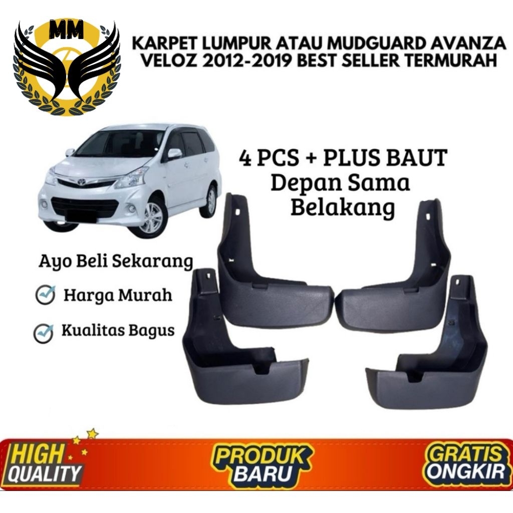Karpet Lumpur Atau Mud Guar Avanza Veloz 2012 - 2019 Set 4 pcs Depan Belakang Best Seller Accessorie