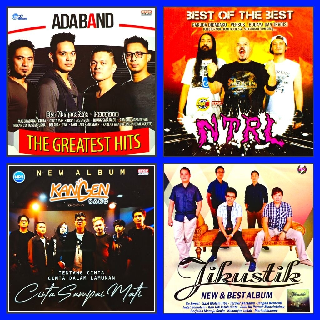 Kaset MP3 Audio Lagu Pop Ada Band - Kangen Band - Netral - Jikustik Album Edisi Pilihan Terbaik
