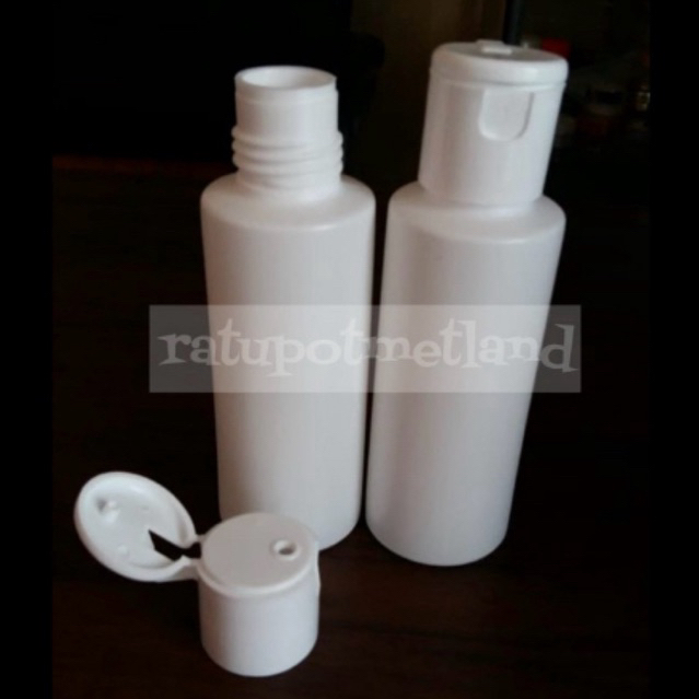 botol erha 60 ml hdpe putih tutup putih