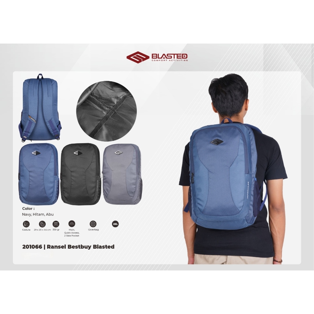 Tas Pria Ransel Blasted Bestbuy 201066 Sekolah Kuliah Dewasa Laptop Backpack