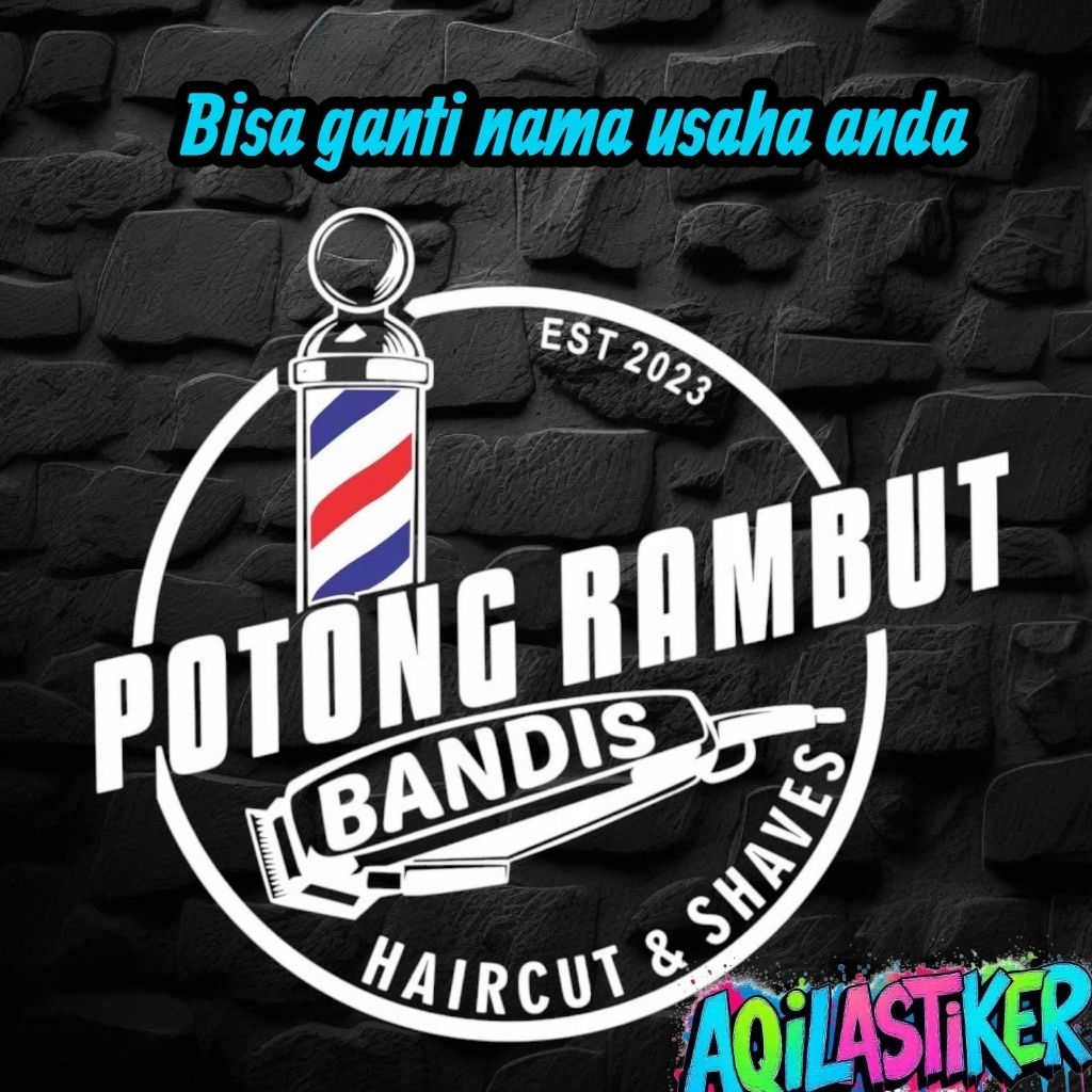 cutting stiker potong rambut castame