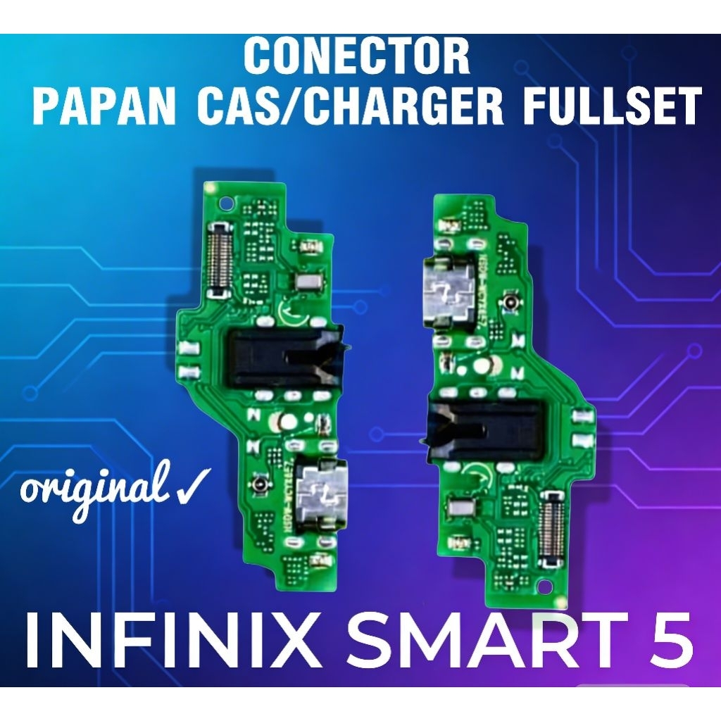 Papan cas charger Fullset HP Infinix Smart 5 original pengganti Charger sparepart