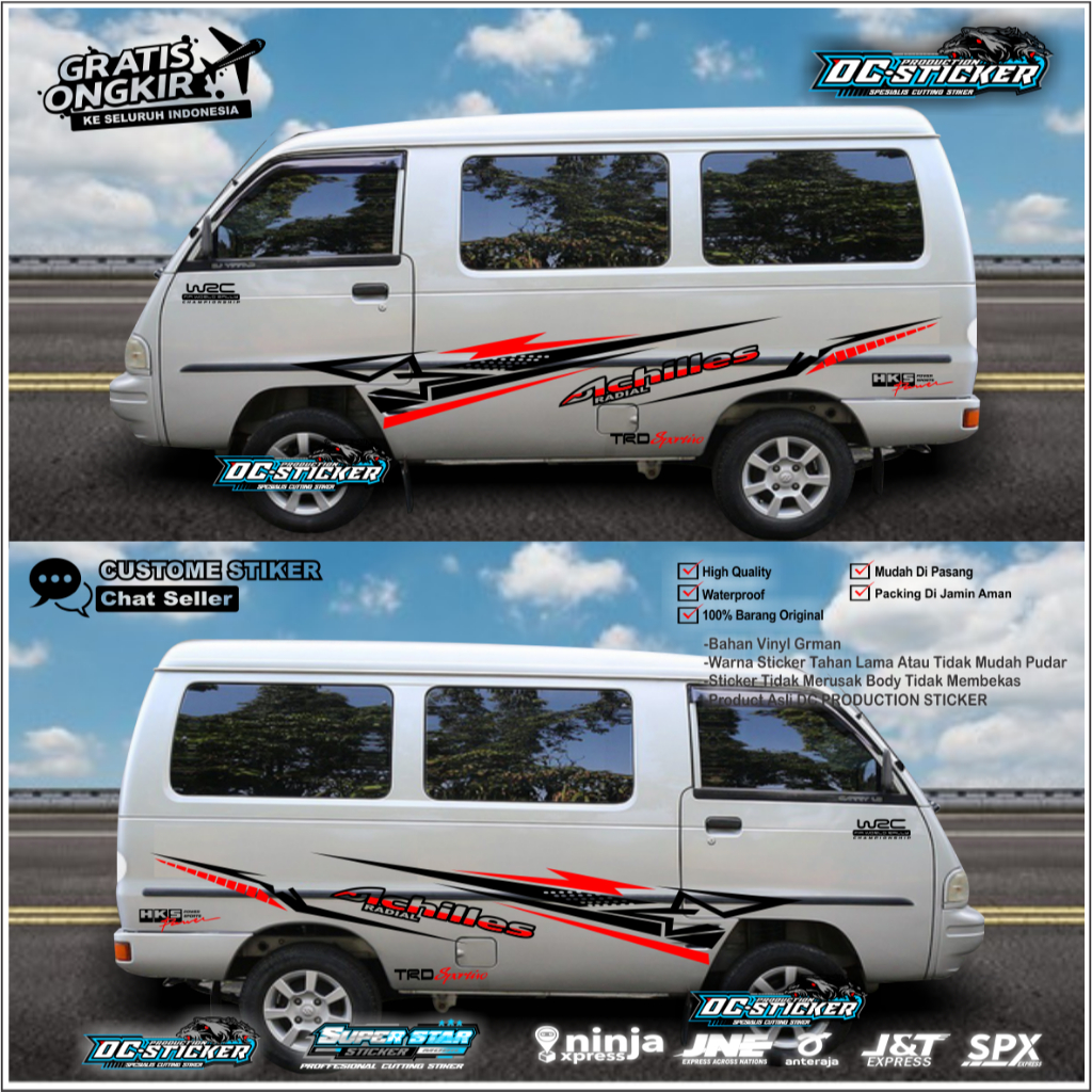 Stiker Cutting Mobil Carry Futura 1.0 Striping Body Samping