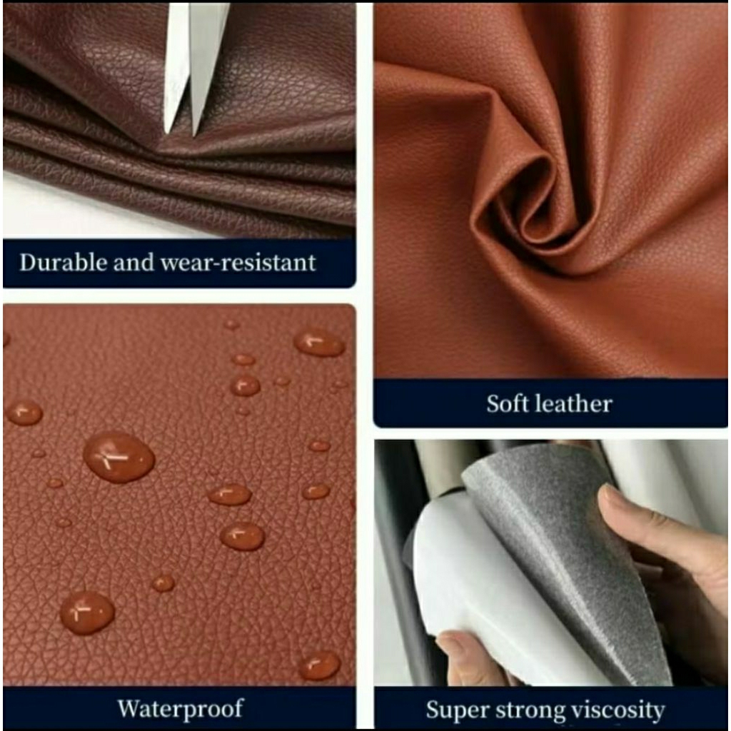 Murah Sticker Kulit Sintetis Stiker Kulit Jok Motor Mobil Cover Repair Sofa Stiker Kulit Reparasi