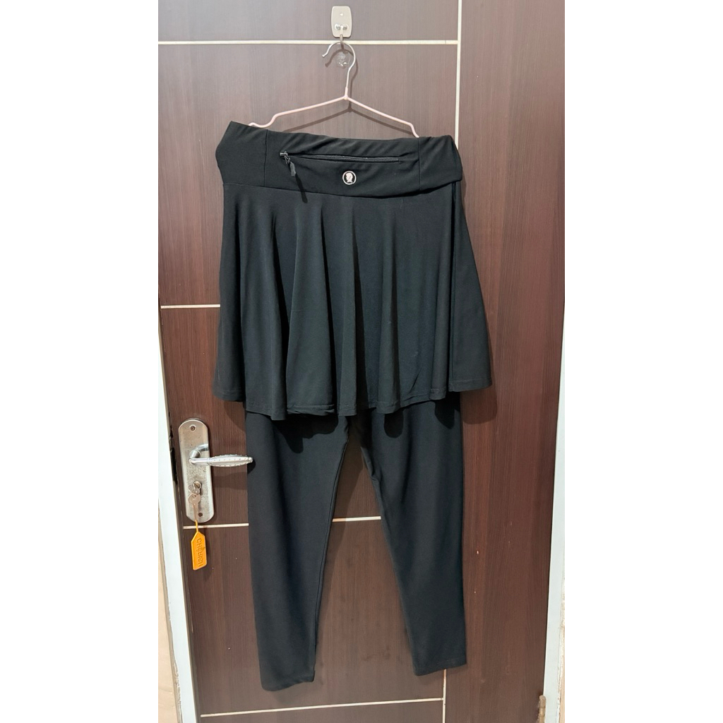 Preloved- Hitjab - Rok Legging Premium Zipper Rok Celana Olahraga Wanita Muslimah