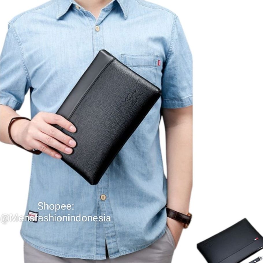 (IMPORT KOREA) Tas Tangan Pria Tas dompet pria dompet kulit pria dompet panjang dompet besar
