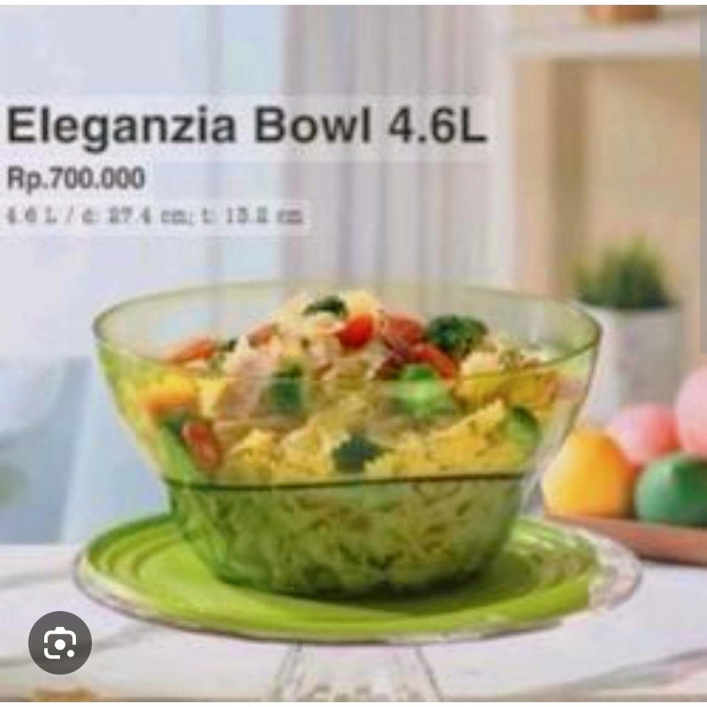 Eleganzia bowl 4.6Liter tupperware