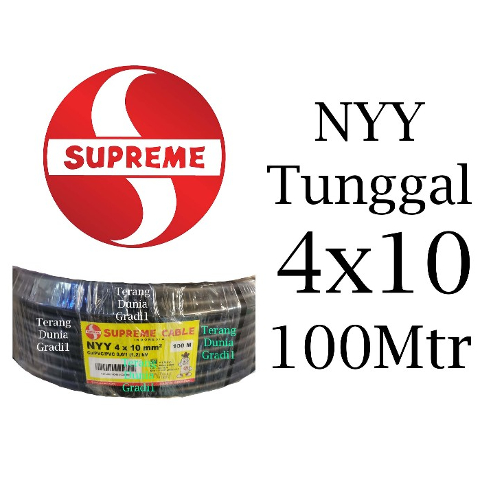 Kabel Tufur 4x10mm 1 rol 100meter Kabel Supreme 4x10mm Kabel Supreme Tufur 4x10 Kabel 4x10 Kabel NYY