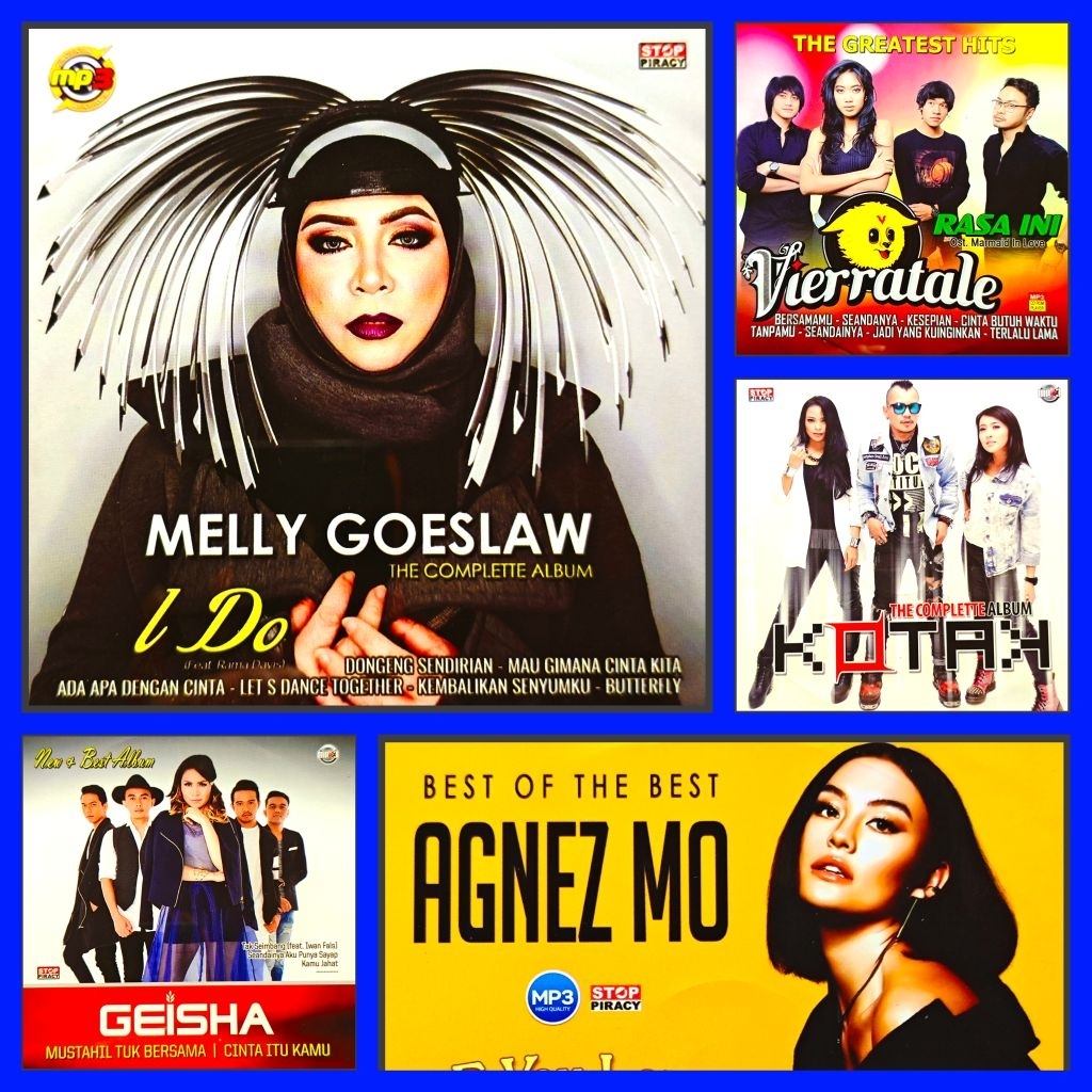 Kaset MP3 Audio Lagu Pop Melly Goeslaw - Vierra - Geisha - Kotak - Agnez Mo Album Edisi Pilihan