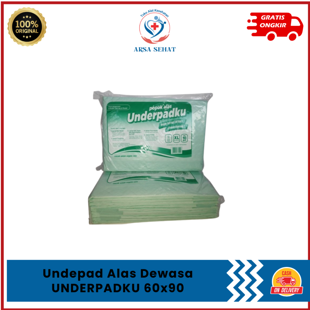 Undepad Alas Dewasa UNDERPADKU 60x90/ Underpad KU