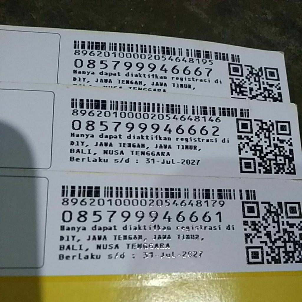 nomor cantik indosat rapi dobel tripel 9994 6661/6662/6667