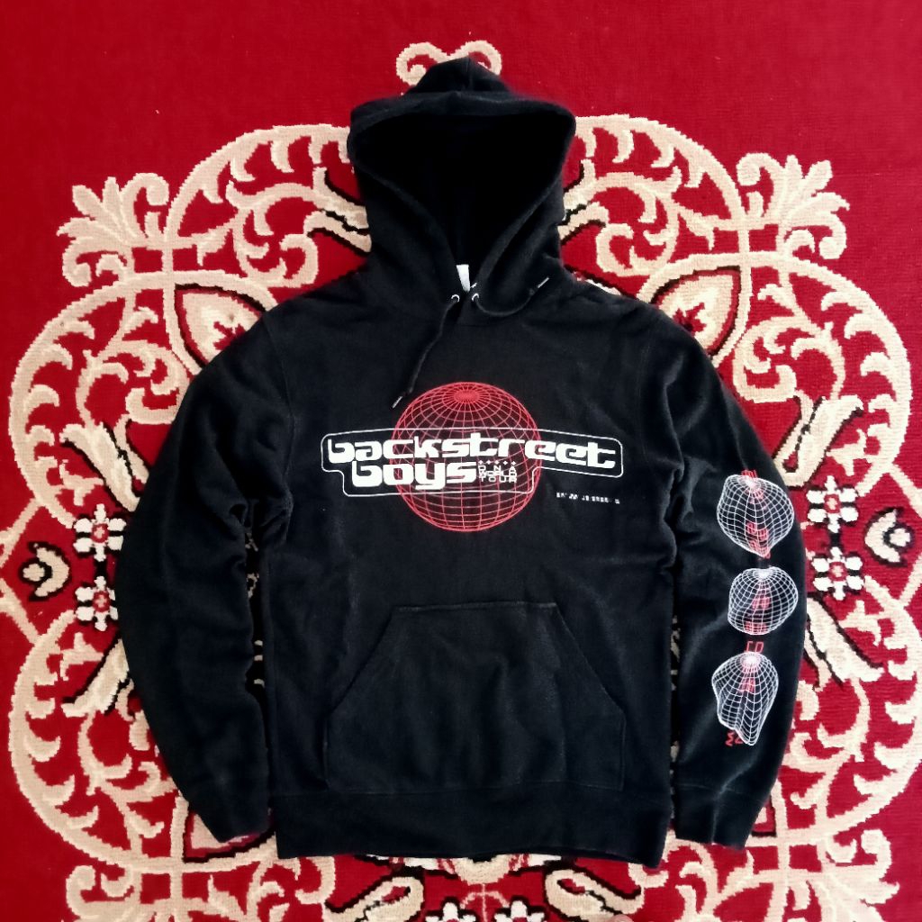 Backstreet Boys DNA Word Tour Merchandise Black Pullover Hoodie Spellout
