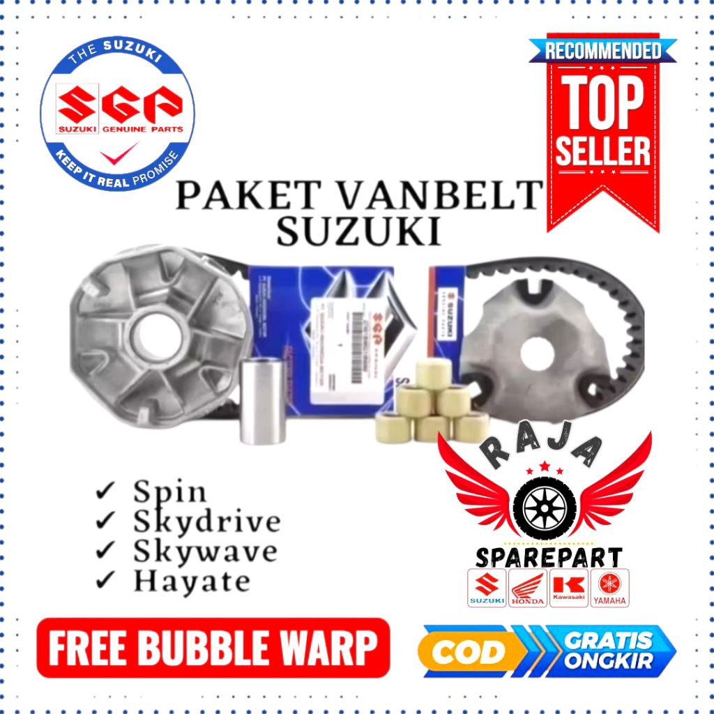 V BELT + RUMAH ROLLER ASSY SUZUKI SPIN 125 SGP
