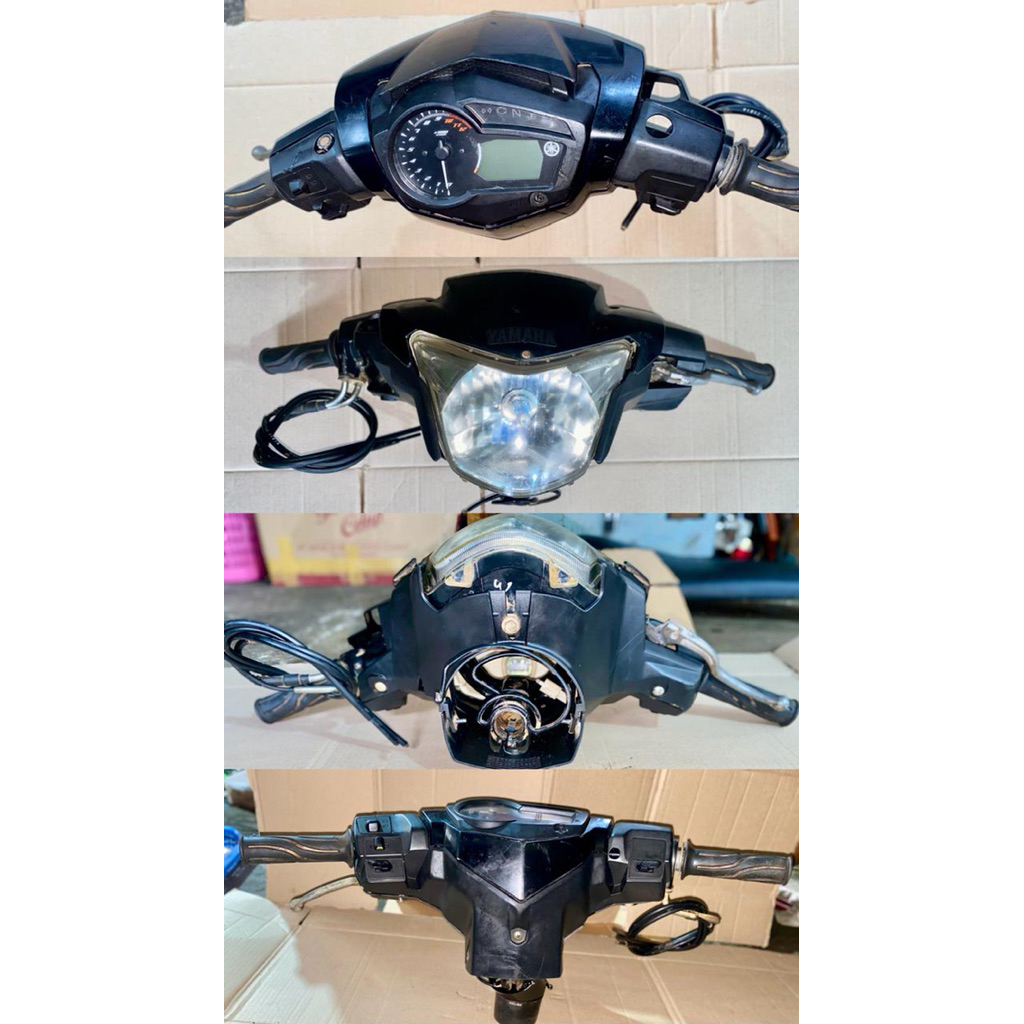 KEPALA SET COVER BATOK DEPAN BELAKANG REFLEKTOR LAMPU SPEEDOMETER STANG STIR JUPITER MX KING 150 Y15