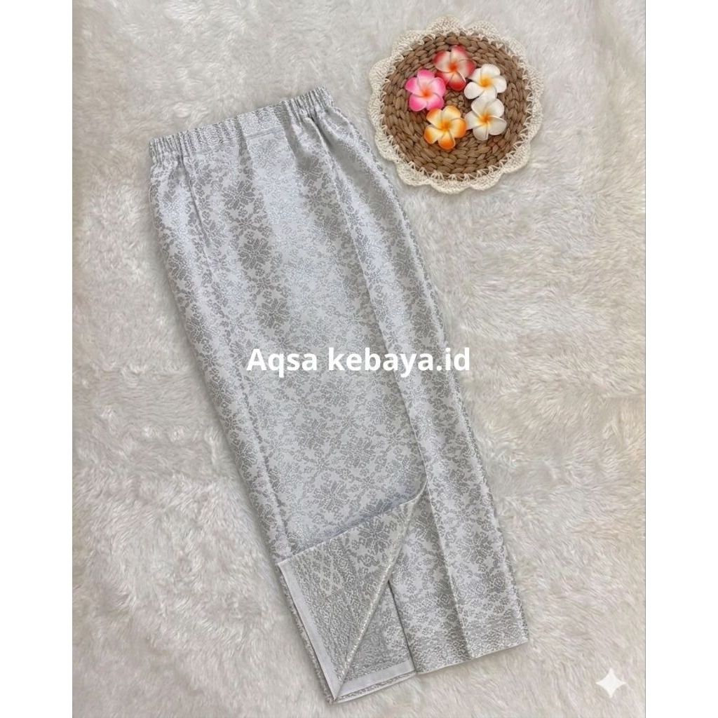 Rok Songket Span instan kebaya modern/rok songket belah depan/rok songket kebaya wisuda/rok songket
