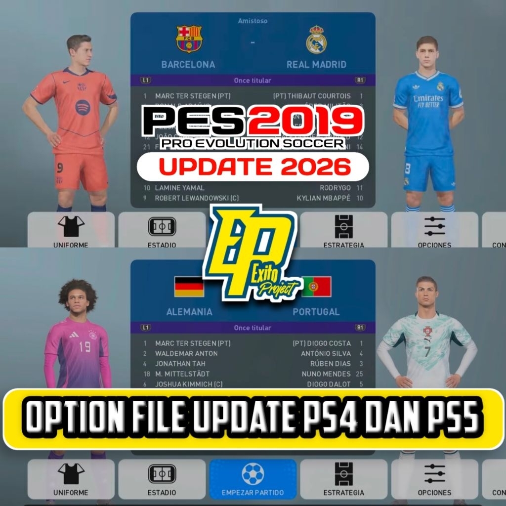 OPTION FILE PATCH PES 2019 WINTER UPDATE 2026 PS 4 DAN PS 5 ORIGINAL