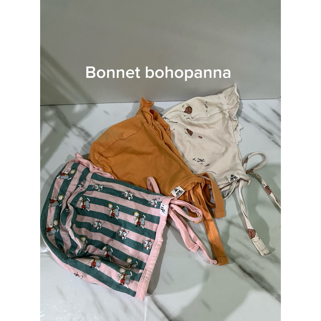 bonnet ruffle bohopanna 2 pcs