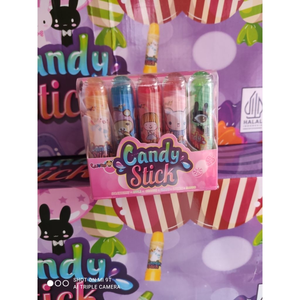 Permen Lunak Jelly Candy Stick Bentuk Lipstik isi 30 pcs Rasa Buah