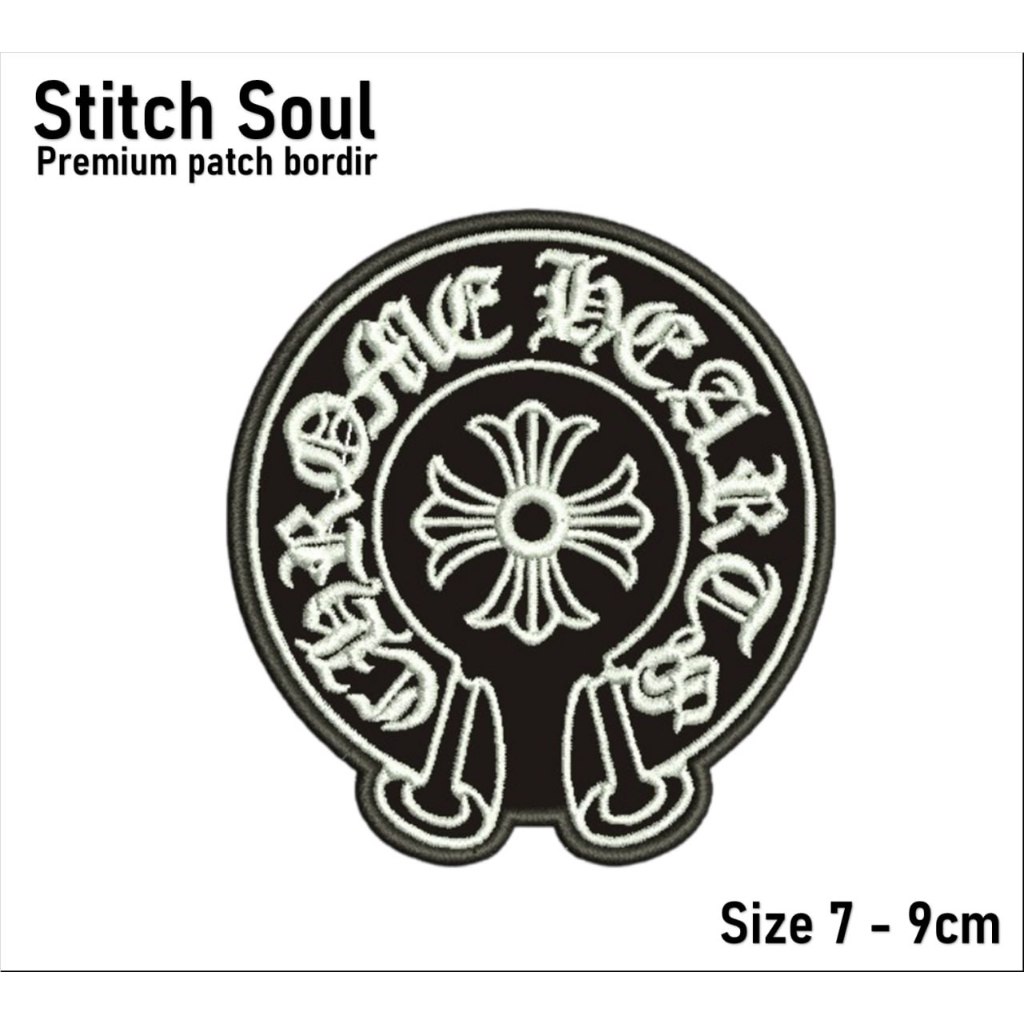Emblem Patch Bordir CHROME HEARTS High Quality - stitchsoul