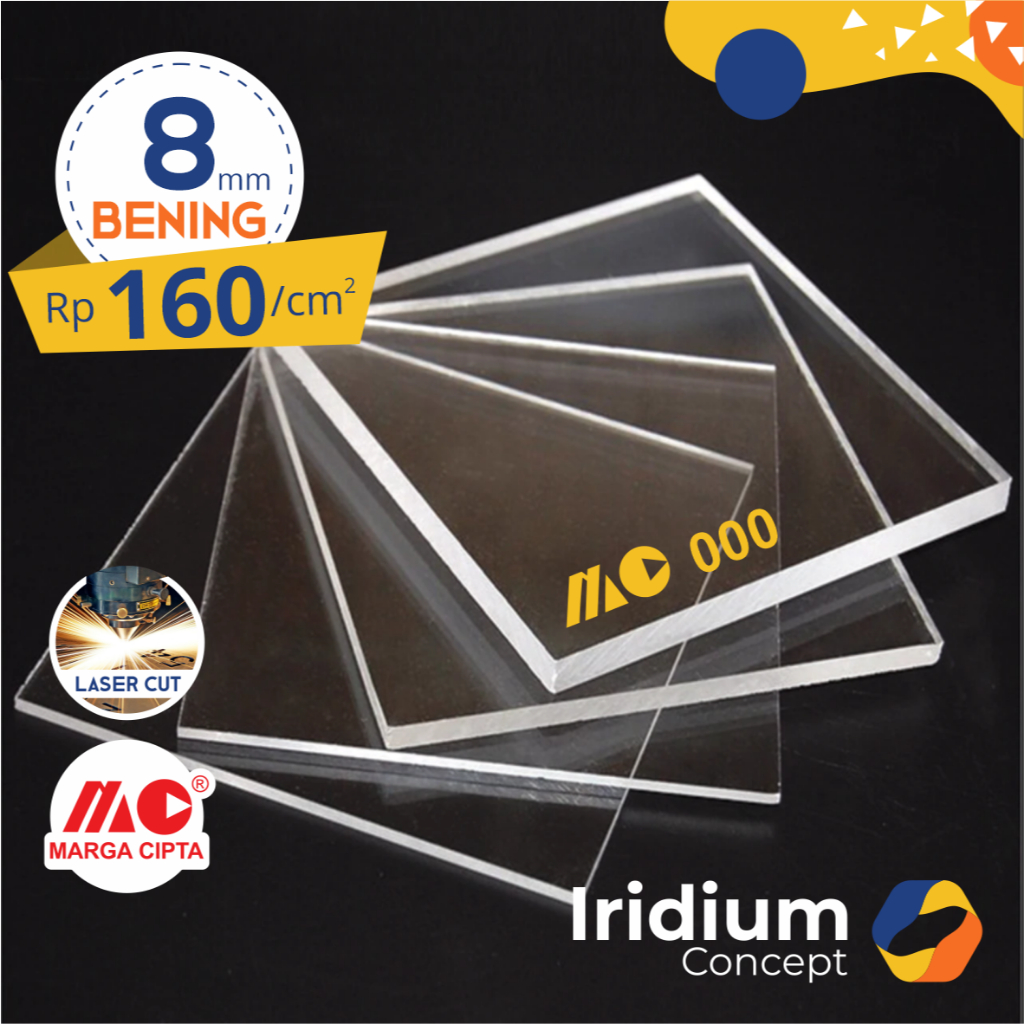 Akrilik Lembaran Bening 8 mm / Acrylic Sheet Transparent 8mm custom laser